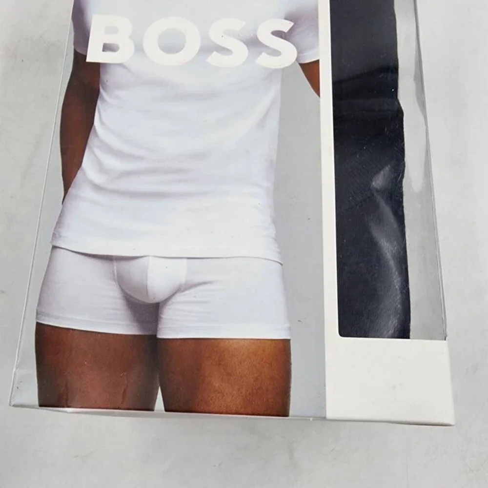 BOSS Cotton Crewneck Logo Embroidery T-Shirt Men's M Multi Short Sleeve - 3 Pack